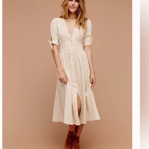 Free people love of my life linen dress
